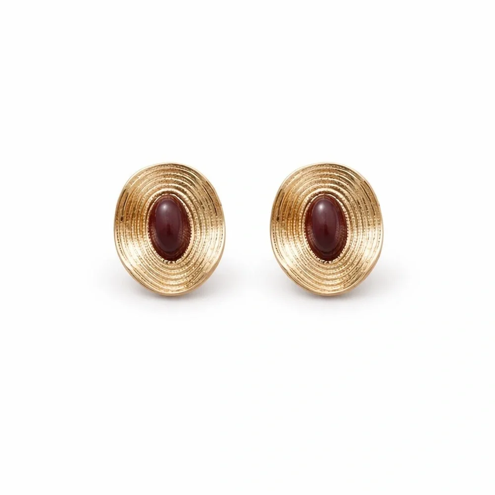 Retro Oval Earrings. (2706)
